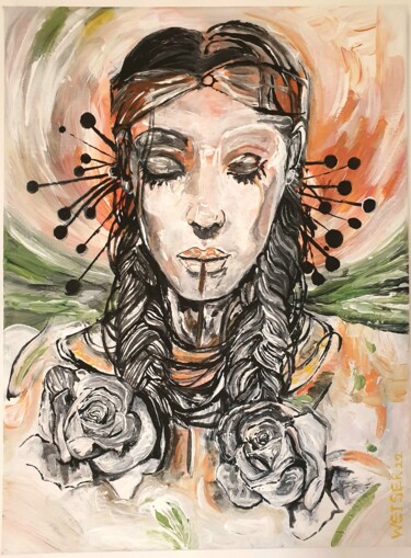 Malerei mit dem Titel "Malea" von Melissa Weiser, Original-Kunstwerk, Acryl