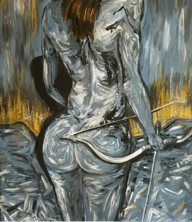 Painting titled "Zendaura" by Melissa Weiser, Original Artwork, Acrylic