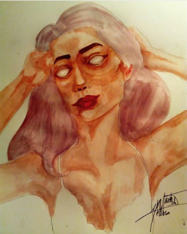 Painting titled "Secret ? Sir, I don…" by Melissa Wright, Original Artwork, Watercolor