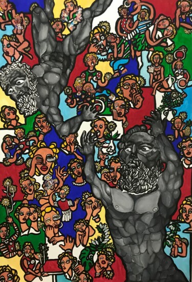 Картина под названием ""City of Gods"" - Melissa Wright, Подлинное произведение искусства, Акрил