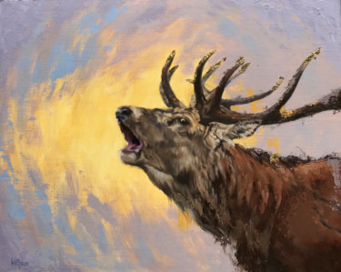 Painting titled "His Majesty" by Melissa Gee, Original Artwork, Oil