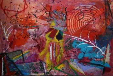Pintura titulada "Mots volés" por Mélissian, Obra de arte original, Acrílico