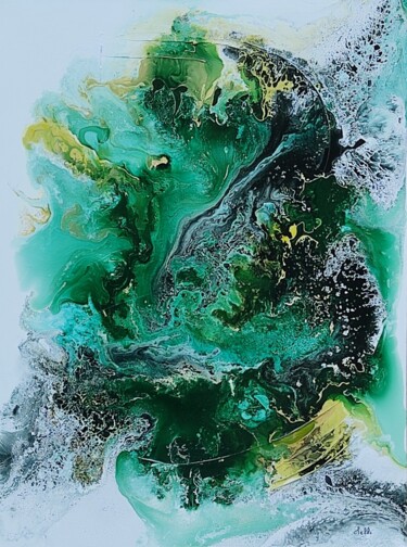 Peinture intitulée "Le bal masqué" par Melle, Œuvre d'art originale, Huile