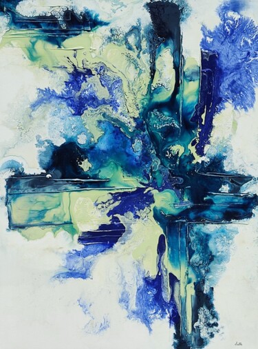 "BLUE LAGOON" başlıklı Tablo Melle tarafından, Orijinal sanat, Petrol