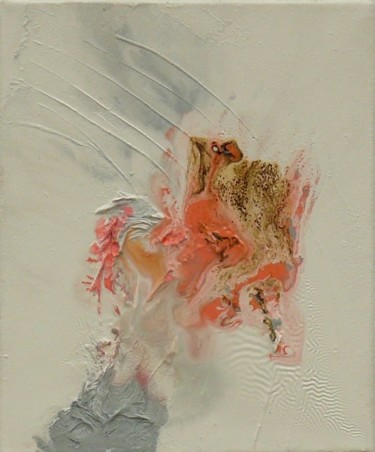 Peinture intitulée "OISEAU  DU  PARADIS" par Melle, Œuvre d'art originale, Huile