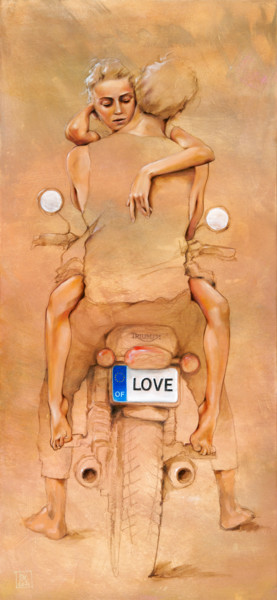 Ζωγραφική με τίτλο "Triumph of Love" από Bruno Mellis, Αυθεντικά έργα τέχνης, Λάδι