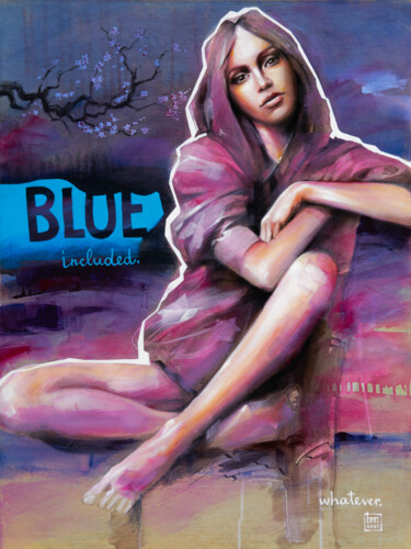 Painting titled "Blue sadness" by Bruno Mellis, Original Artwork, Oil