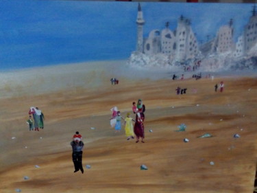 Pintura titulada "Êxodo Syrio" por Marcos Henrique Mello, Obra de arte original, Oleo
