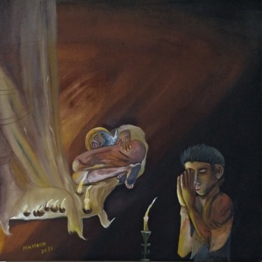Malerei mit dem Titel "Velas ao vento" von Marcos Henrique Mello, Original-Kunstwerk, Öl