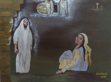 Pittura intitolato "Ressurreição" da Marcos Henrique Mello, Opera d'arte originale, Olio