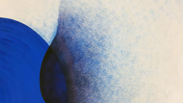 Pittura intitolato "Blue cobalt" da Teresa Melo, Opera d'arte originale, Penna gel