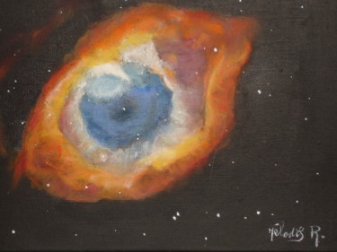 Peinture intitulée "L'oeil de Dieu" par Mélodie R. Arts & Co, Œuvre d'art originale, Huile