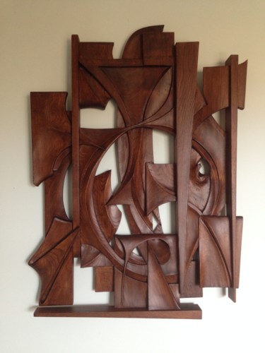 Sculpture titled "abstract" by Melor Verulidze, Original Artwork, Wood