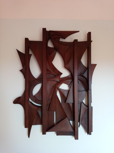 Sculpture titled "композиция" by Melor Verulidze, Original Artwork, Wood