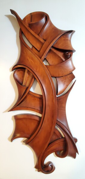 Sculptuur getiteld "Infinity" door Melor Verulidze, Origineel Kunstwerk, Hout