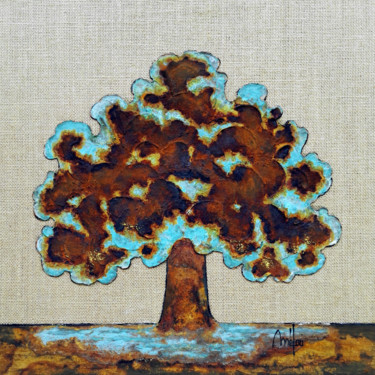 Peinture intitulée "rusty-tree-3.jpg" par Mélou, Œuvre d'art originale, Acrylique