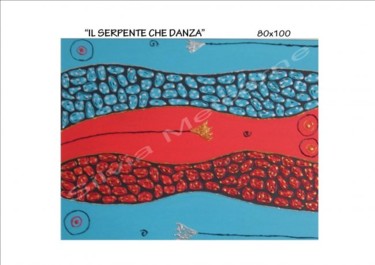 Pittura intitolato ""Il serpente che da…" da Nenarias, Opera d'arte originale
