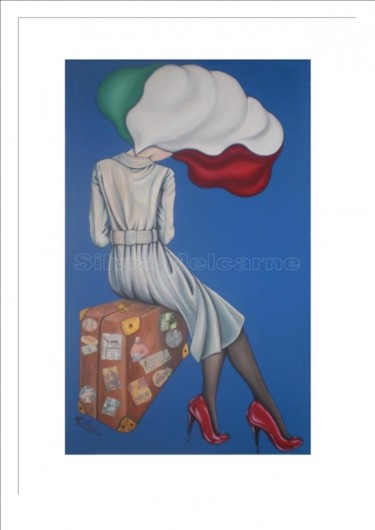 Pittura intitolato ""Italia che vai"" da Nenarias, Opera d'arte originale