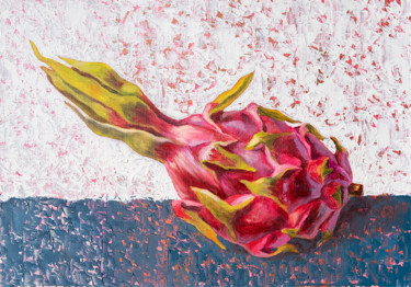 Painting titled "Dragon fruit" by Maria Meltsaeva, Original Artwork, Oil