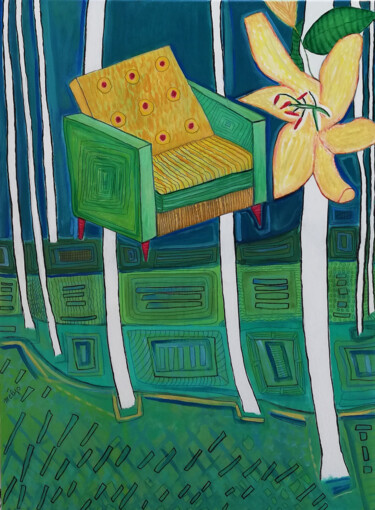 Pintura titulada "Série PAUSE Liaison" por Mélys, Obra de arte original, Acrílico Montado en Bastidor de camilla de madera