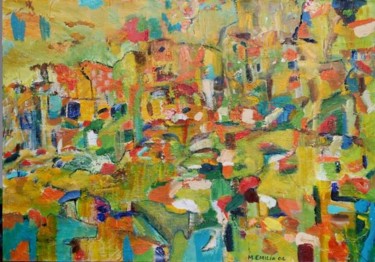 Pintura intitulada "Favela" por Maria Emilia Amaral, Obras de arte originais, Óleo