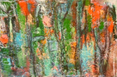 Pintura intitulada "verde-laranja.jpg" por Maria Emilia Amaral, Obras de arte originais