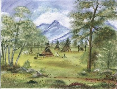 Digital Arts titled "Mary's Camp- 1" by Memory Webb, Original Artwork