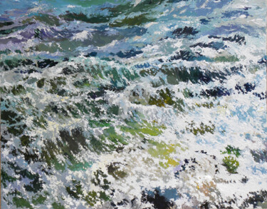 Peinture intitulée "Mer déchaînée.jpg" par Memto, Œuvre d'art originale, Acrylique