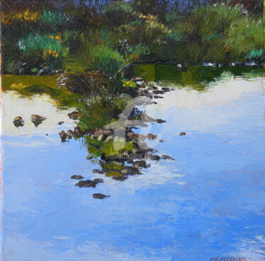 Peinture intitulée "Le polder.jpg" par Memto, Œuvre d'art originale, Huile