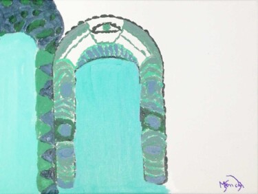 Painting titled "Puerta al más allá" by Mencar, Original Artwork, Acrylic