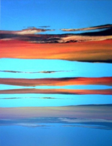 Painting titled "Horizon3" by Mendelart, Original Artwork, Oil