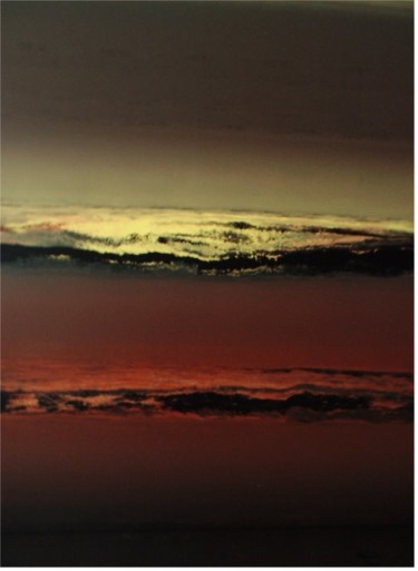 Painting titled "Horizon4" by Mendelart, Original Artwork, Oil