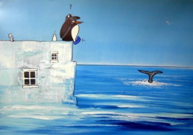 Drawing titled "Paul le pingouin" by Mendelart, Original Artwork, Other