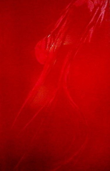 Painting titled "RED2" by Mendelart, Original Artwork, Oil