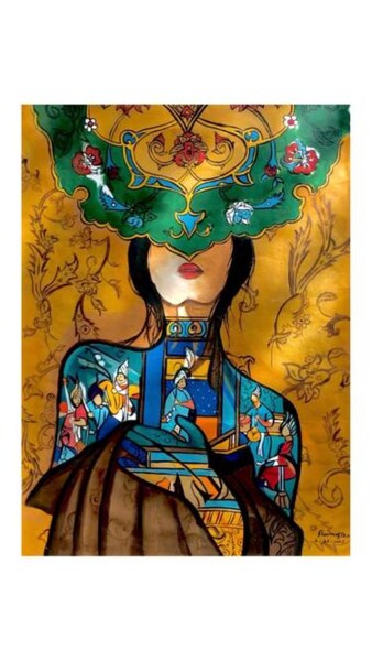Painting titled "Aura the Ancient" by Meneartiste Sharmene Haroon Yousuf, Original Artwork, Oil