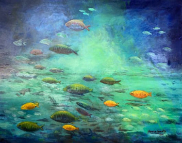 Fondo del Mar Картина под названием "Fondo del Mar" - Meneca Carrate, Подлинное произведение искусства, Акрил
