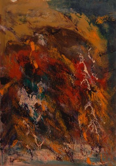 Pintura intitulada "Erupção" por Menezes Ferreira, Obras de arte originais