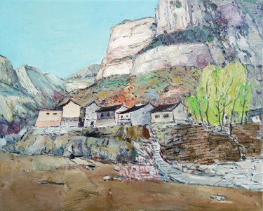 Painting titled "Taihang Mountain" by Mengmeng Yue, Original Artwork