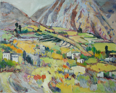 Painting titled "Beauty Valley (2)" by Mengmeng Yue, Original Artwork, Oil