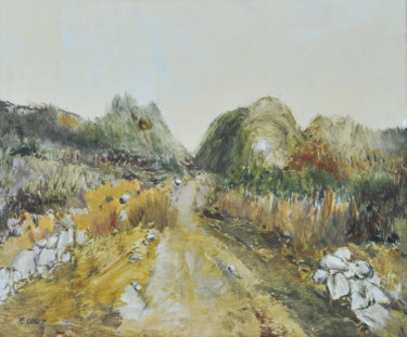 Painting titled "Home Road" by Mengmeng Yue, Original Artwork
