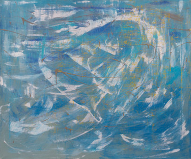 Картина под названием "When I flying in a…" - Anatoliy Menkiv, Подлинное произведение искусства, Акрил Установлен на Деревян…