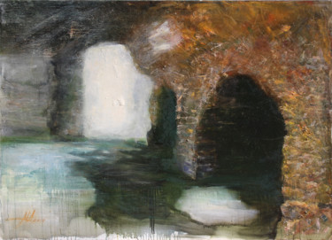 Картина под названием "Exit" - Anatoliy Menkiv, Подлинное произведение искусства, Масло Установлен на Деревянная рама для но…