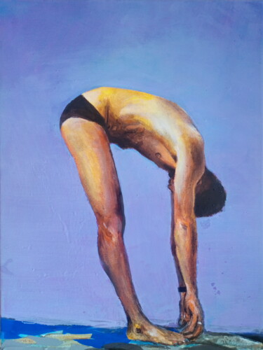 Painting titled "YOGA TENTO" by Mennato Tedesco, Original Artwork, Oil