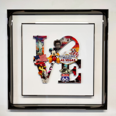 Sculpture titled "Love USA Story Luxu…" by Peggy-Lee Mensen, Original Artwork, Aluminium