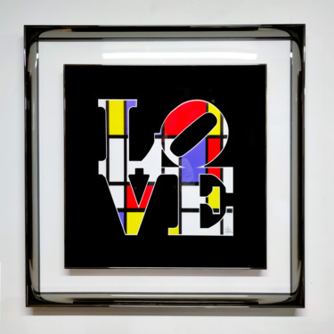 Sculpture titled "Love Mondrian Luxury" by Peggy-Lee Mensen, Original Artwork, Aluminium