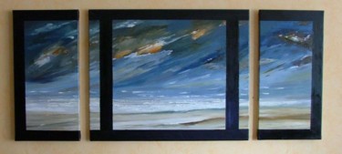 Painting titled "Triptyque Wissant" by Antoni Menu, Original Artwork, Other
