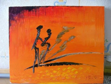 Painting titled "Abstrait" by Antoni Menu, Original Artwork, Oil