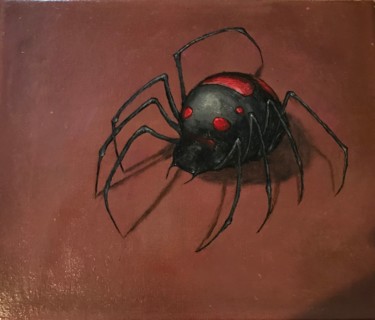 Painting titled "Spider" by Meomer, Original Artwork, Oil