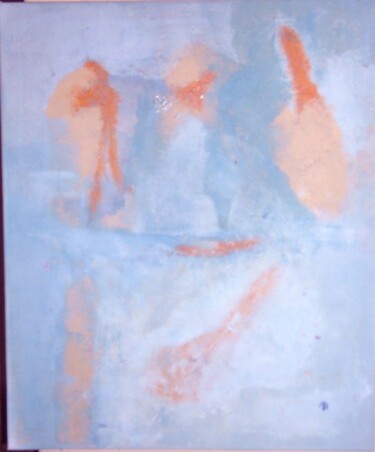 Painting titled "BLUCEL Y DANZA" by Mercé Batista, Original Artwork, Oil