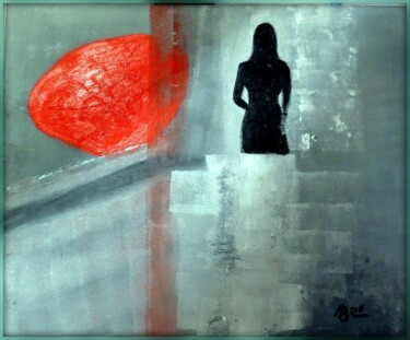 Картина под названием "mujer en silencios" - Mercé Batista, Подлинное произведение искусства, Масло
